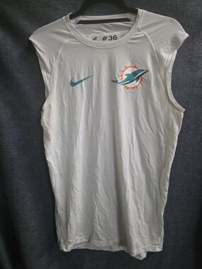 Nike Men’s White Miami Dolphins Sleeveless Training Tank
